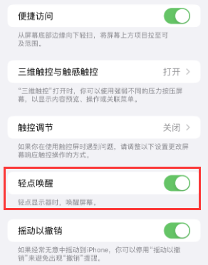 小板镇苹果授权维修站分享iPhone轻点无法唤醒怎么办 