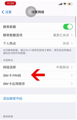 小板镇苹果14维修网分享如何给iPhone14的SIM卡设置密码 